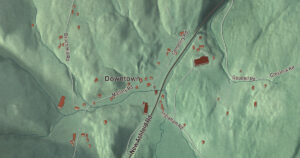 Close-up of the New Ashford, Massachusetts aerial map