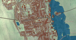 Close-up of the New Bedford, Massachusetts aerial map