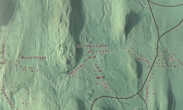 Beautifully Detailed Map of New Salem, Massachusetts