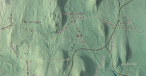 Close-up of the New Salem, Massachusetts aerial map