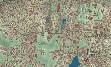 Beautifully Detailed Map of Newton, Massachusetts
