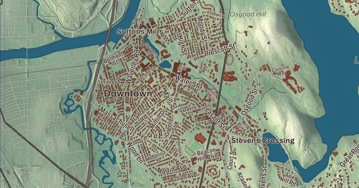 Beautifully Detailed Map of North Andover, Massachusetts