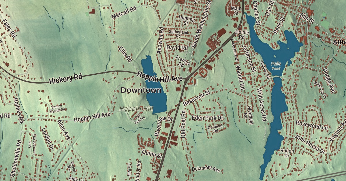 Beautifully Detailed Map of North Attleborough, Massachusetts