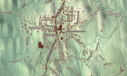 Beautifully Detailed Map of North Brookfield, Massachusetts