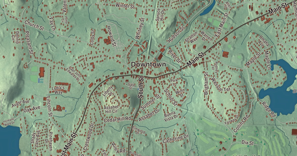 Beautifully Detailed Map of Northborough, Massachusetts
