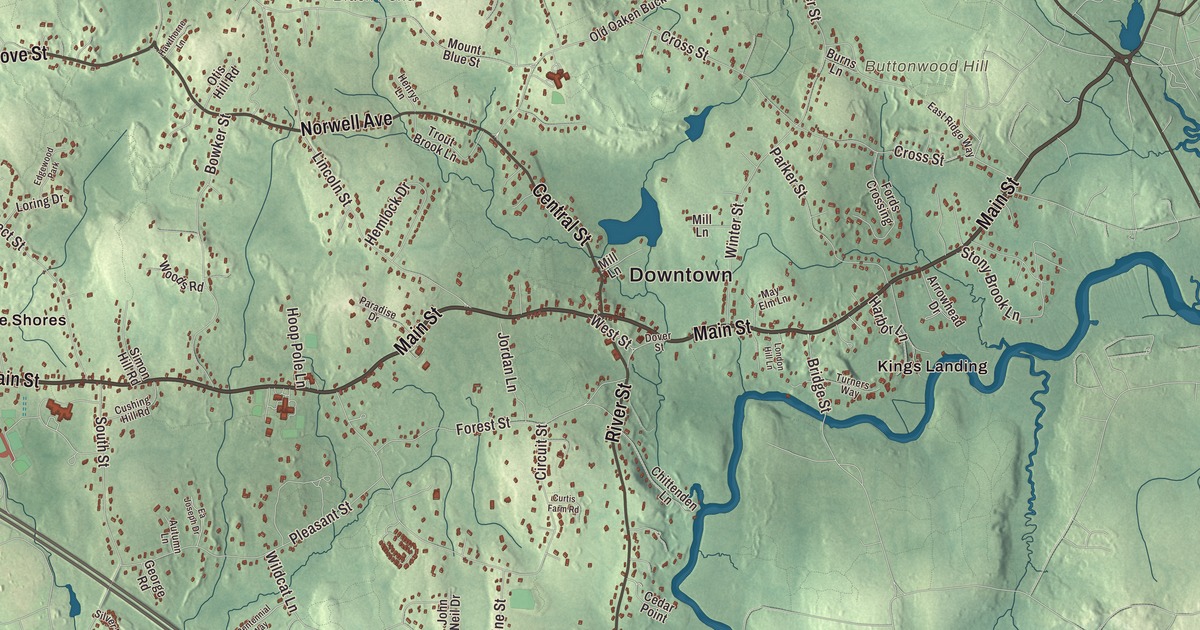 Beautifully Detailed Map of Norwell, Massachusetts