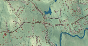 Close-up of the Norwell, Massachusetts aerial map