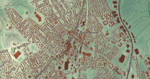 Close-up of the Norwood, Massachusetts aerial map