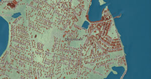 Close-up of the Oak Bluffs, Massachusetts aerial map