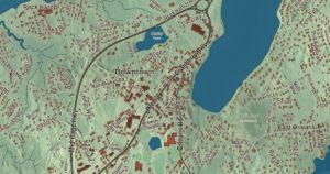 Close-up of the Orleans, Massachusetts aerial map