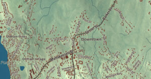Close-up of the Pembroke, Massachusetts aerial map