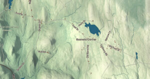 Close-up of the Petersham, Massachusetts aerial map