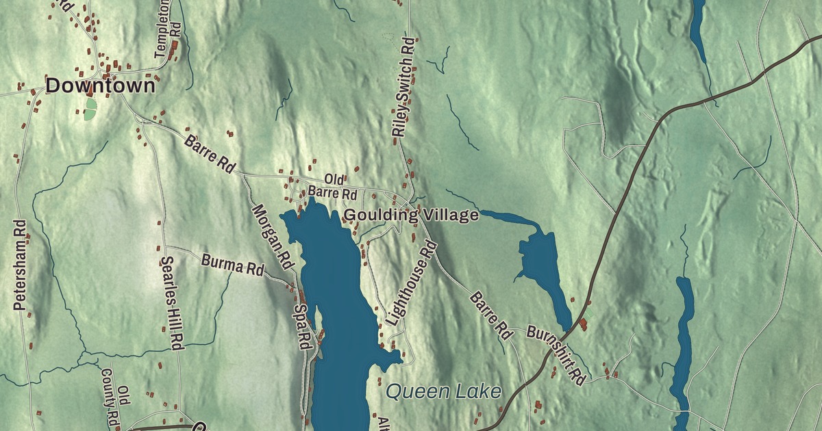 Beautifully Detailed Map of Phillipston, Massachusetts