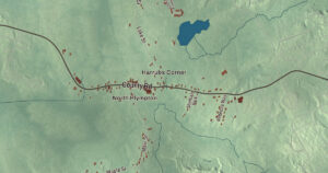 Close-up of the Plympton, Massachusetts aerial map