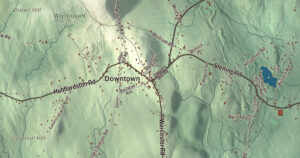 Close-up of the Princeton, Massachusetts aerial map
