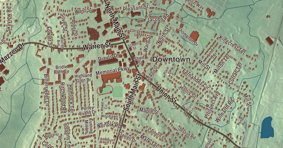 Beautifully Detailed Map of Randolph, Massachusetts