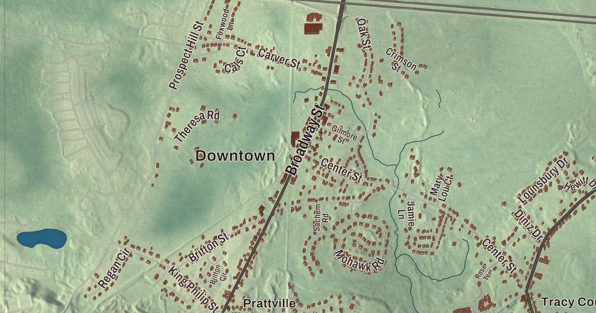 Beautifully Detailed Map of Raynham, Massachusetts