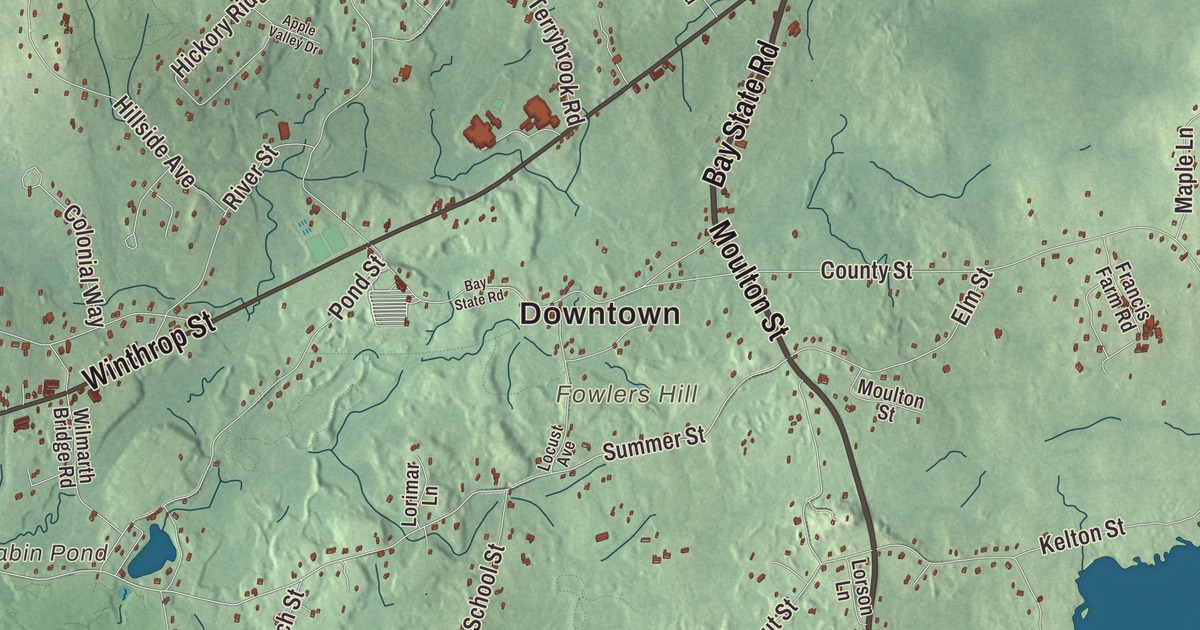 Beautifully Detailed Map of Rehoboth, Massachusetts