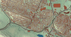 Close-up of the Revere, Massachusetts aerial map
