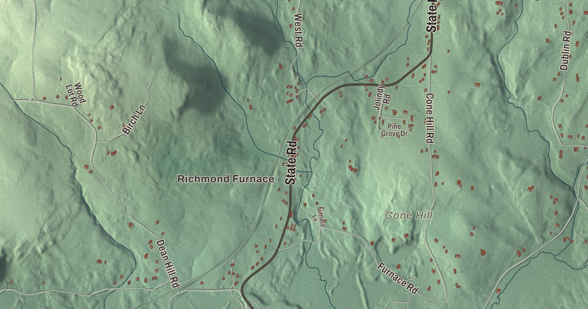 Beautifully Detailed Map of Richmond, Massachusetts