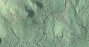Close-up of the Richmond, Massachusetts aerial map