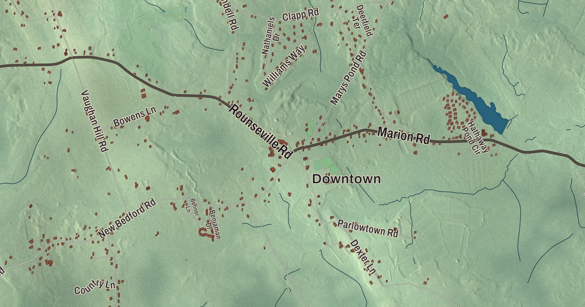 Beautifully Detailed Map of Rochester, Massachusetts