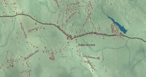 Close-up of the Rochester, Massachusetts aerial map