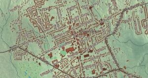 Close-up of the Rockland, Massachusetts aerial map