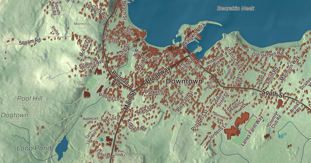 Beautifully Detailed Map of Rockport, Massachusetts