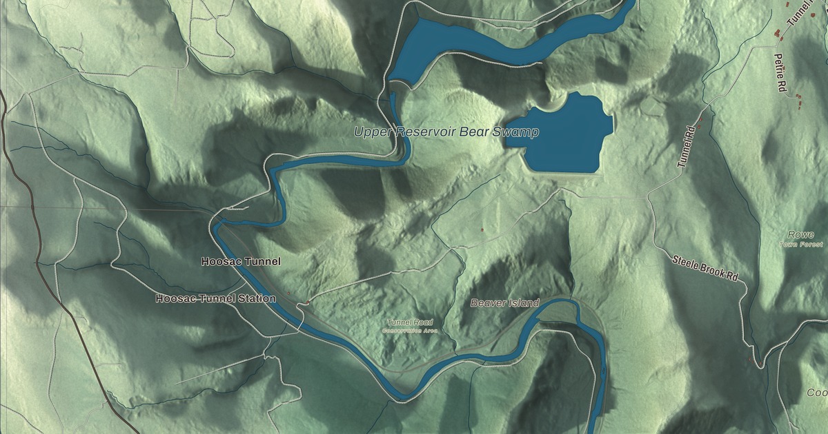 Beautifully Detailed Map of Rowe, Massachusetts
