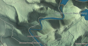 Close-up of the Rowe, Massachusetts aerial map