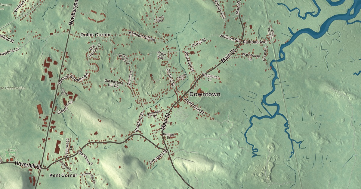 Beautifully Detailed Map of Rowley, Massachusetts