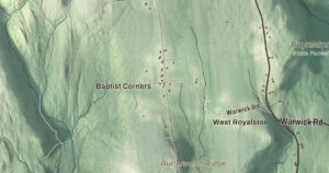 Close-up of the Royalston, Massachusetts aerial map