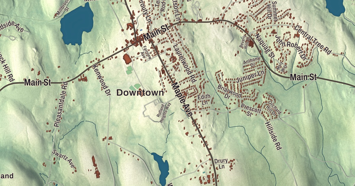 Beautifully Detailed Map of Rutland, Massachusetts