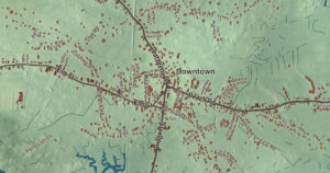 Close-up of the Salisbury, Massachusetts aerial map