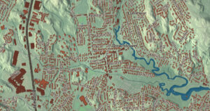 Close-up of the Saugus, Massachusetts aerial map