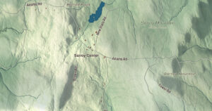 Close-up of the Savoy, Massachusetts aerial map