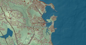 Close-up of the Scituate, Massachusetts aerial map