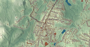 Close-up of the Sharon, Massachusetts aerial map