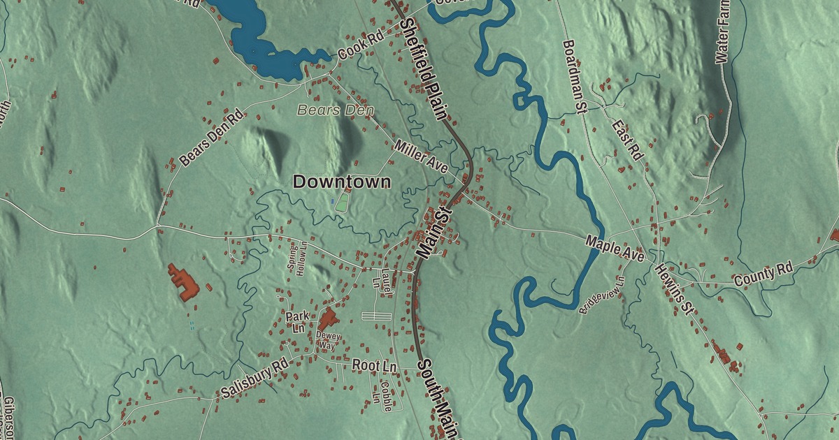 Beautifully Detailed Map of Sheffield, Massachusetts