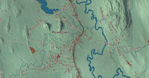 Close-up of the Sheffield, Massachusetts aerial map