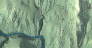 Close-up of the Shelburne, Massachusetts aerial map