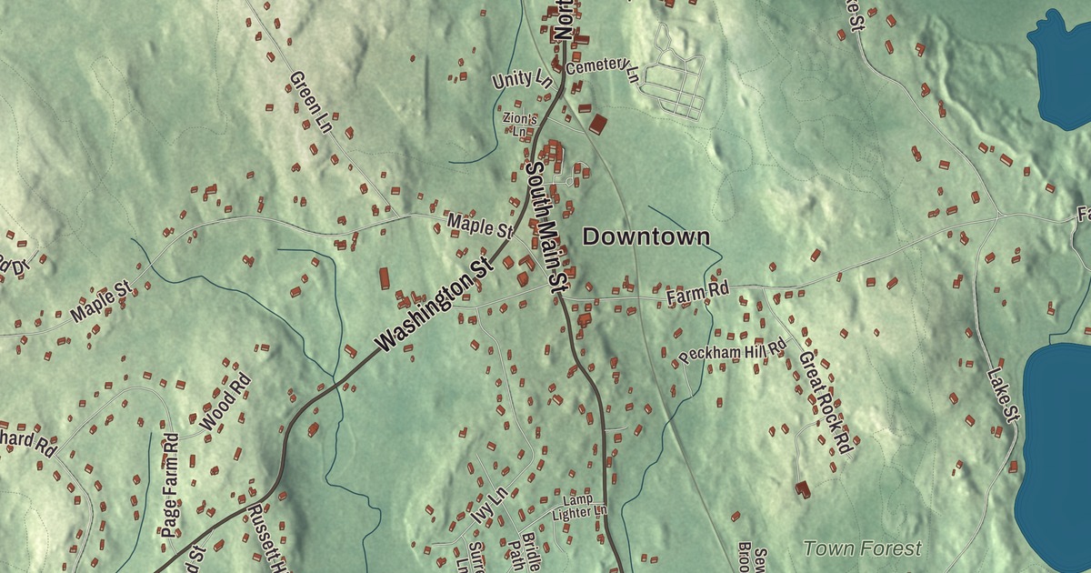 Beautifully Detailed Map of Sherborn, Massachusetts