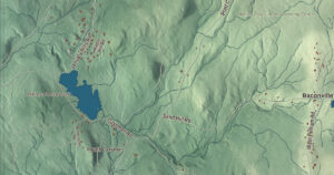 Close-up of the Shutesbury, Massachusetts aerial map