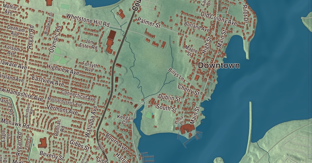 Beautifully Detailed Map of Somerset, Massachusetts