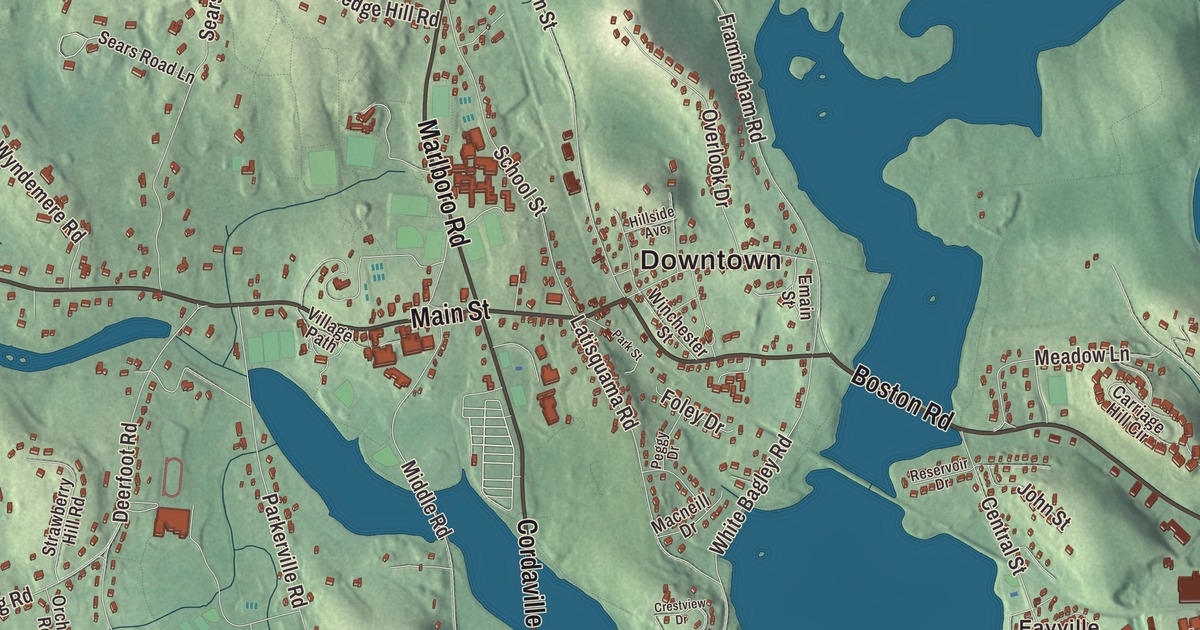 Beautifully Detailed Map of Southborough, Massachusetts