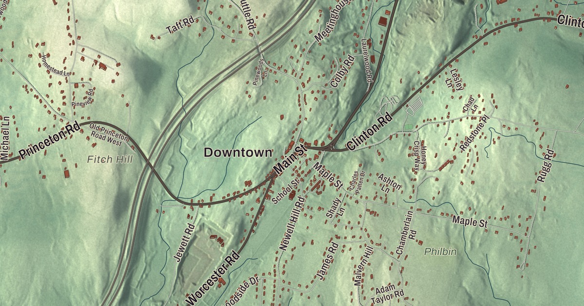 Beautifully Detailed Map of Sterling, Massachusetts