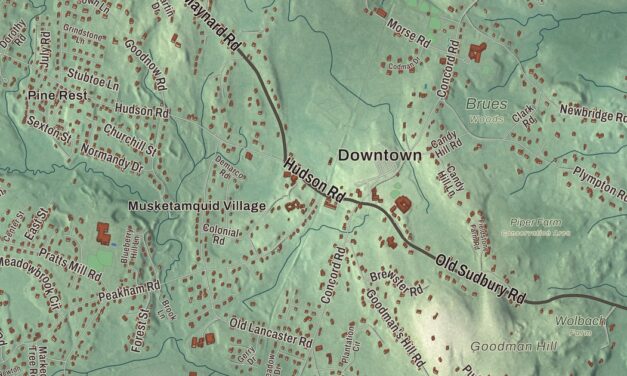 Beautifully Detailed Map of Sudbury, Massachusetts