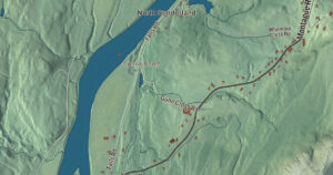 Close-up of the Sunderland, Massachusetts aerial map