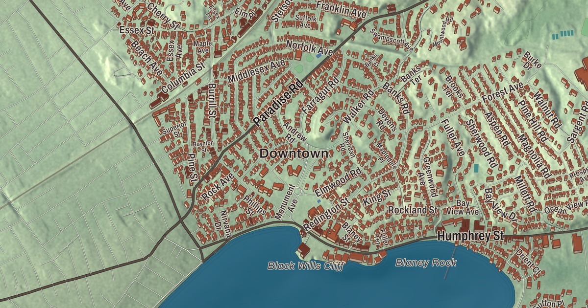 Beautifully Detailed Map of Swampscott, Massachusetts